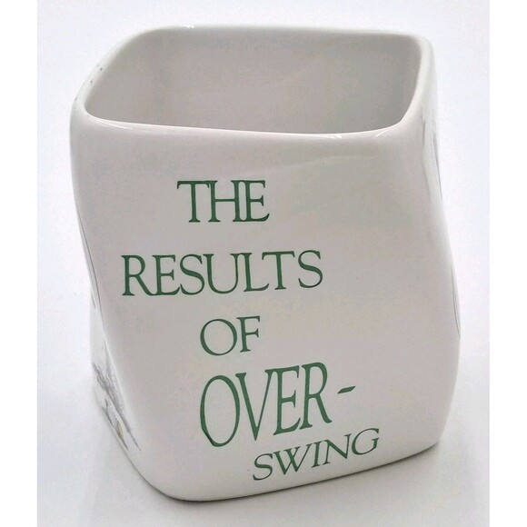 Vintage 1991 Golf Mug " The Results Of Overswing" Twisted Coffee Mug / Cup - Picture 2 of 9